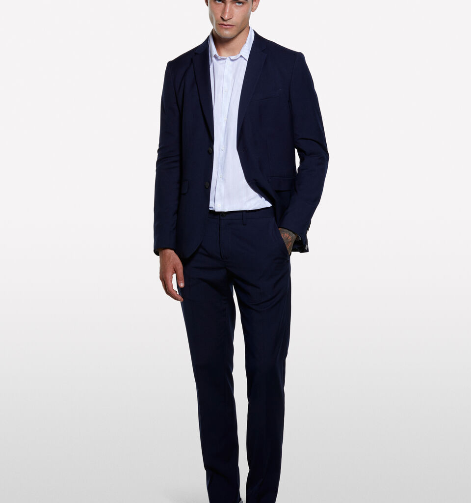 Pantaloni sartoriali blu scuro - pantaloni slim da uomo - Blu Scuro | Sisley image number 1